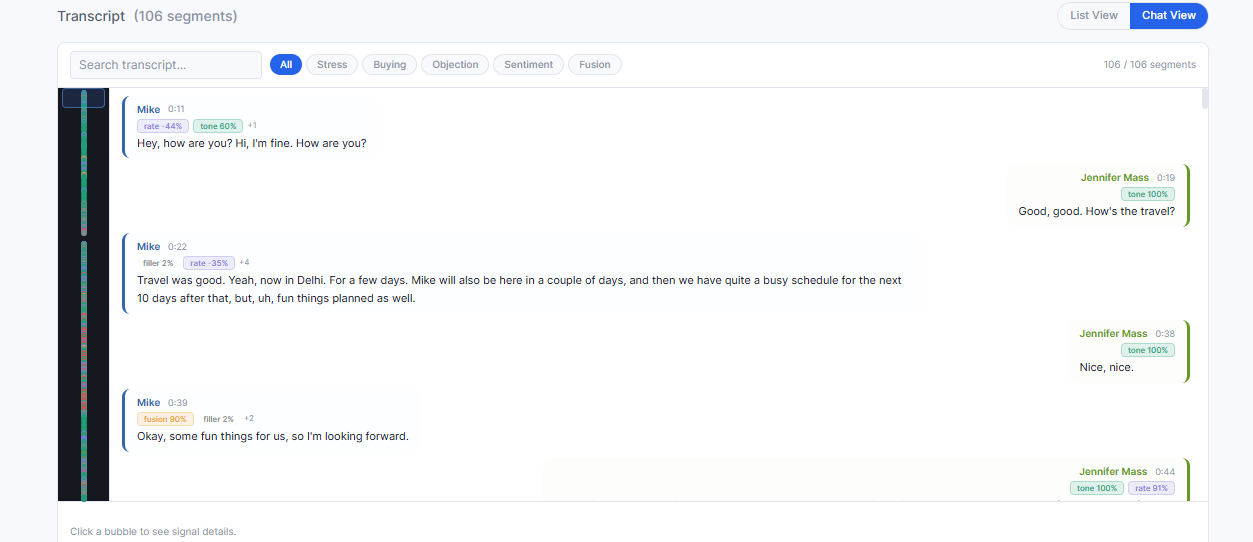 NEXUS interactive video player with behavioural sidebar