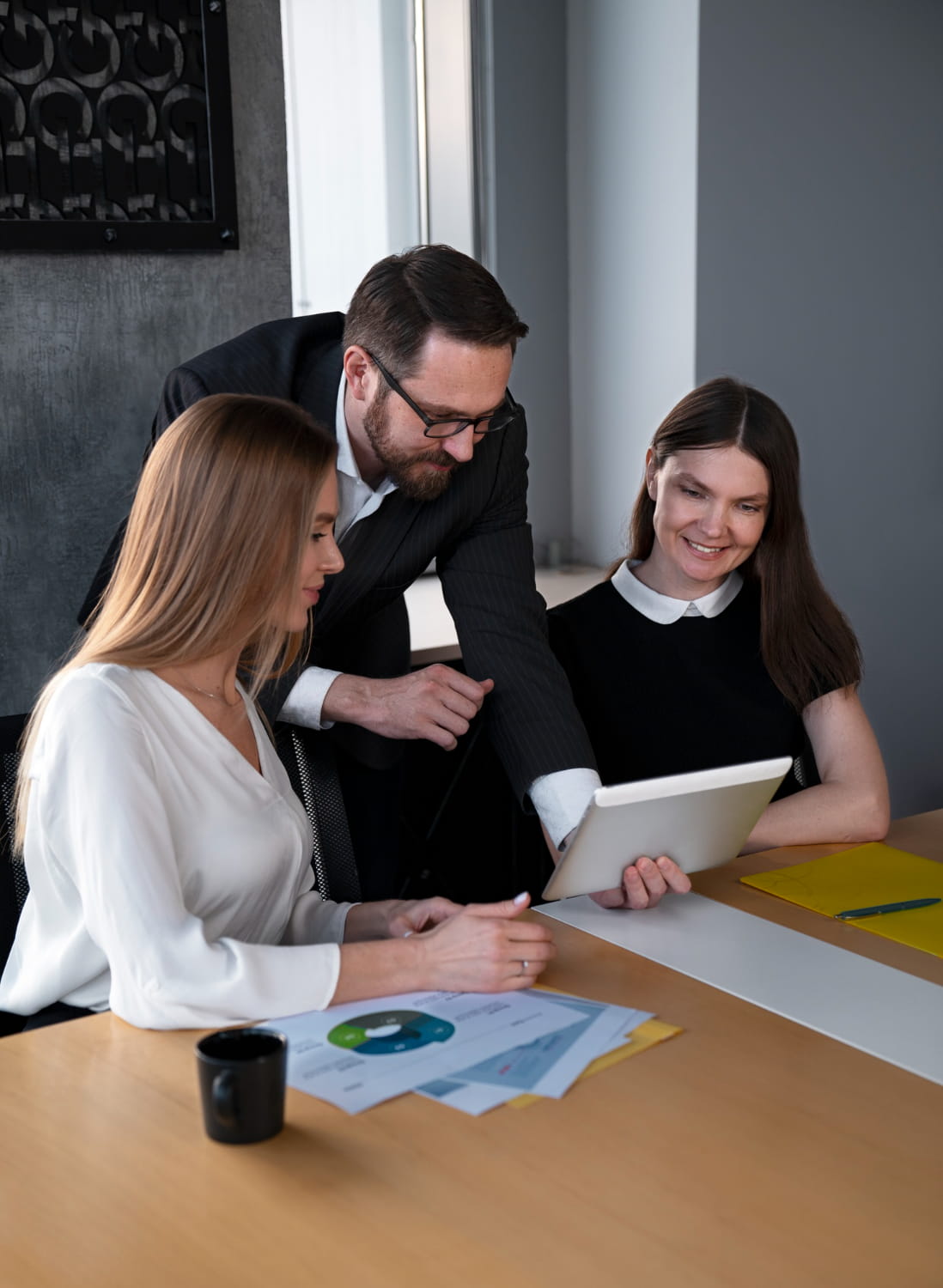 Team reviewing AI document processing workflow