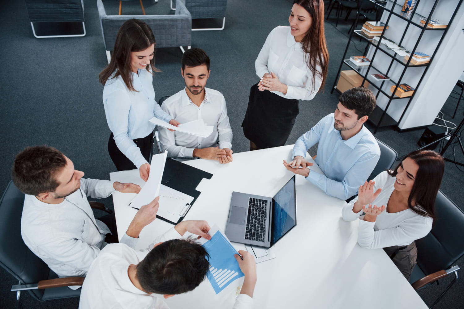 Office Meeting with Employees