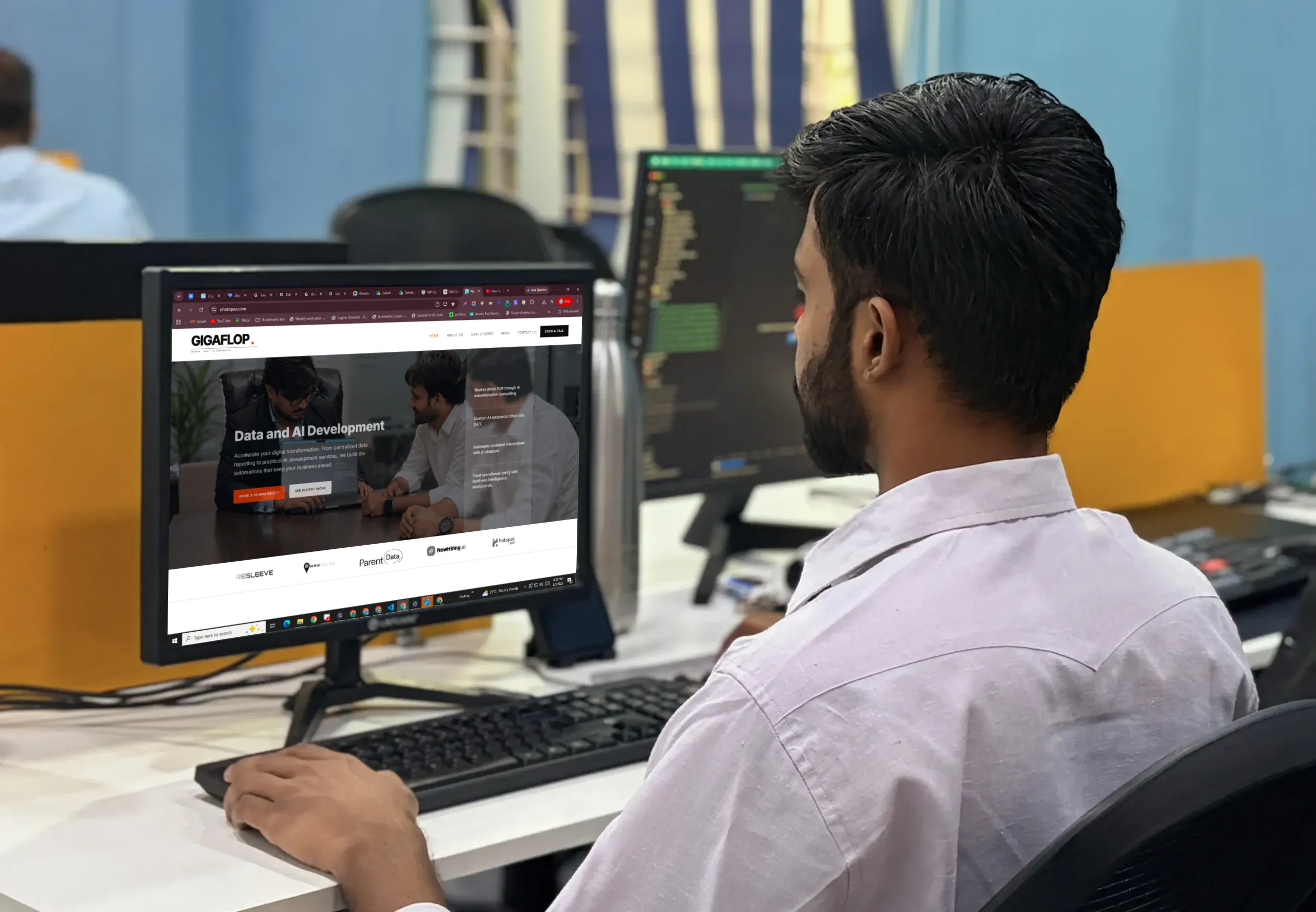 AI engineer at work